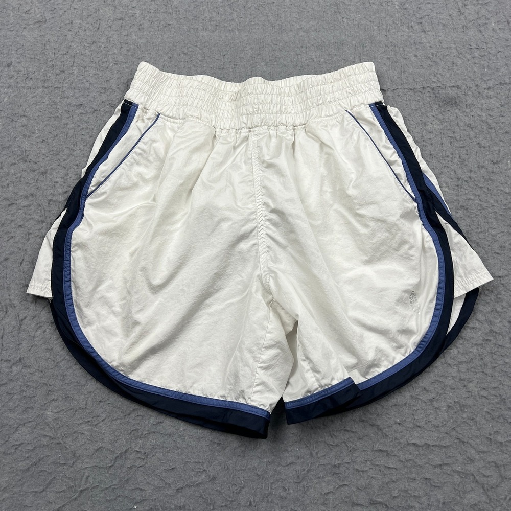 Free‎ People FP Movement Long Shot Shorts Women's XS White Lined 6" Track